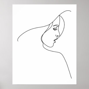 Poster Femme Abstraite minimaliste moderne dans l'art de 