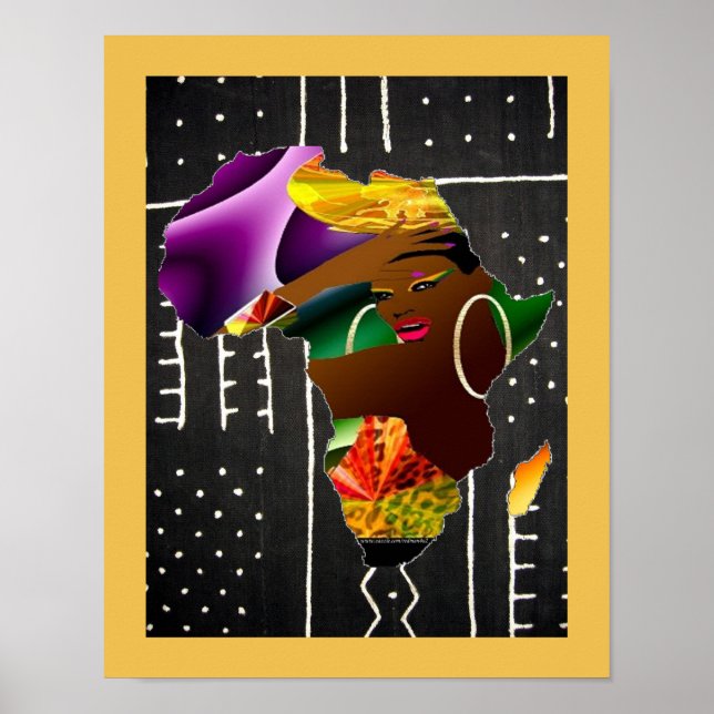 Poster Femme africaine (Devant)