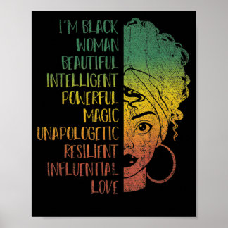 Poster Femme Africaine Gift Melanin Pride Histo Noir
