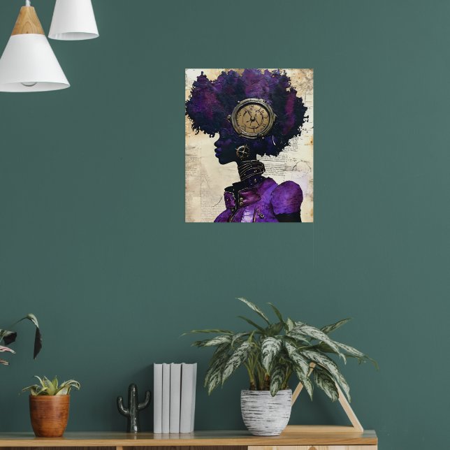 Poster Femme Afro-Américaine Steampunk (Salon 1)