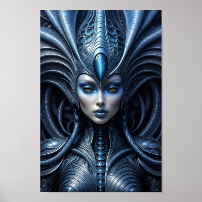 Poster Femme Alien - 016 - Vision nocturne - Art Imaginai (Devant)