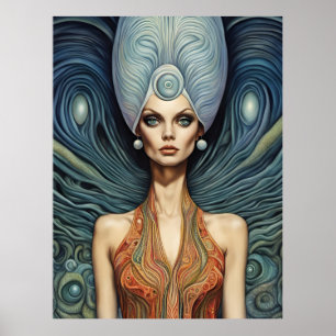 Poster Femme Alien Imaginaire