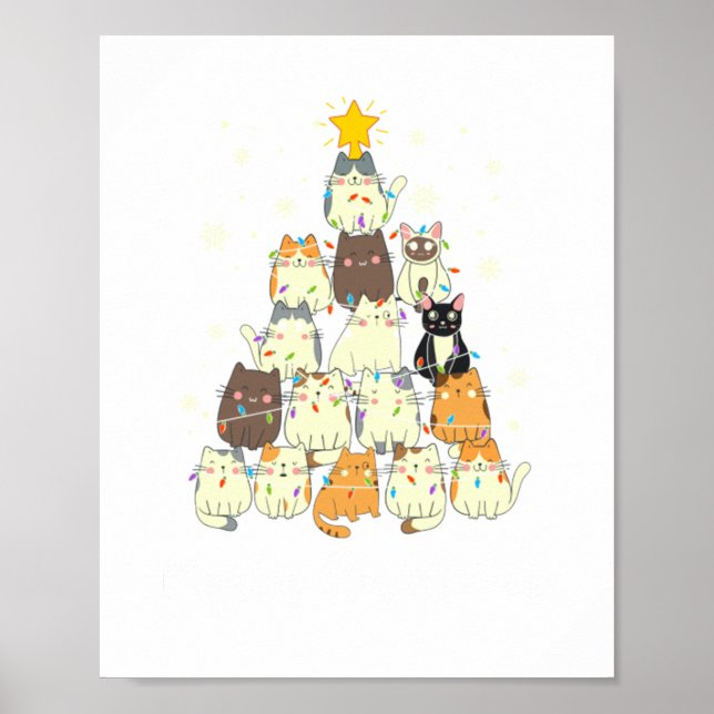 Poster Femme Amoureuse de l'arbre de Noël Enfant - Amusan (Devant)