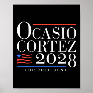 Poster Femme Aoc Pour Président 2028 V-neck