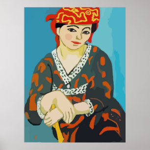 Poster Femme assise de style fauviste