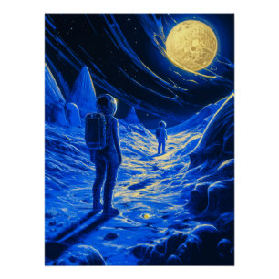 Poster Femme astronaute