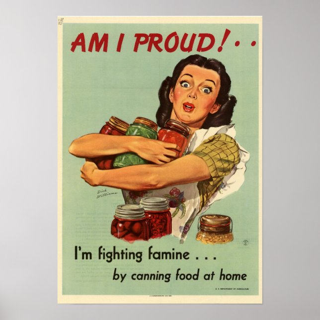 Poster Femme au foyer vintage (Devant)