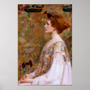 Poster Femme aux cheveux rouges par Albert Herter