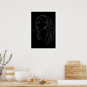 Poster Femme avec Écharpe