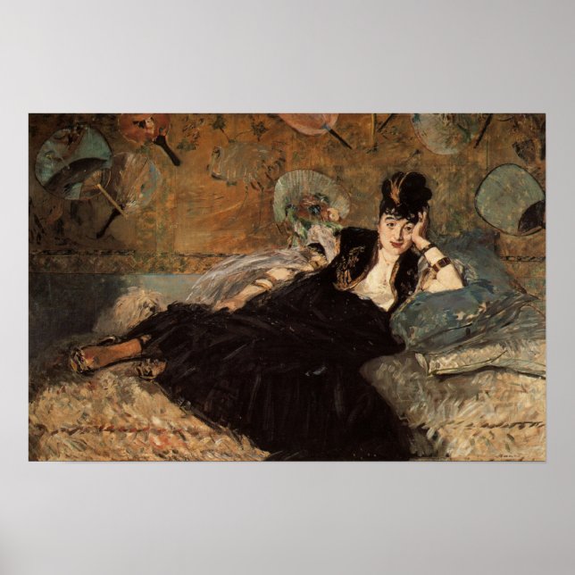 Poster Femme Avec Fans (Devant)