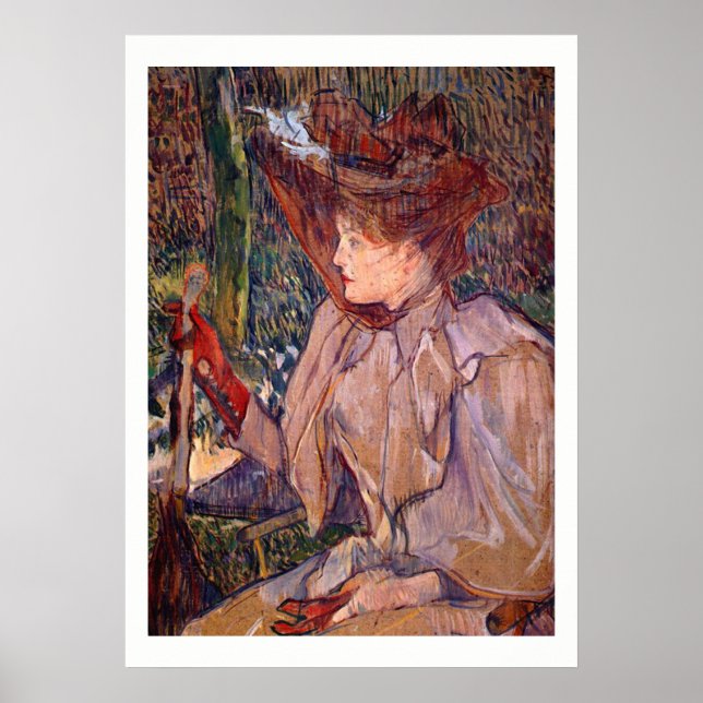 Poster Femme avec gants #2 (Devant)