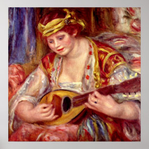 Poster Femme avec mandoline