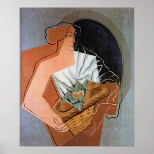Poster Femme avec panier, par Juan Gris
