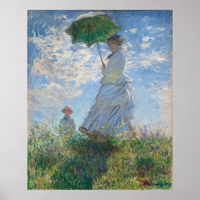 Poster Femme avec parasol (Devant)