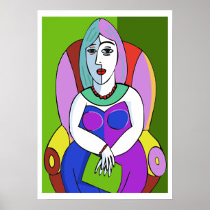 Poster Femme Avec Tablette