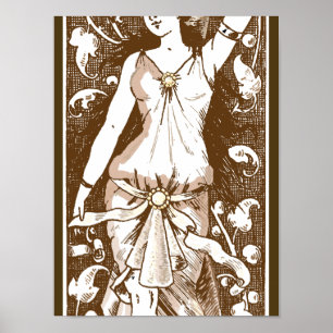 Poster Femme avec une urne
