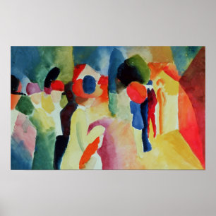 Poster Femme avec une veste jaune, 1913