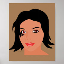 femme beau visage jolie fille