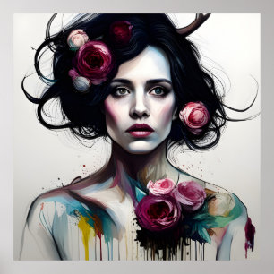 Poster Femme belle et désordonnée 