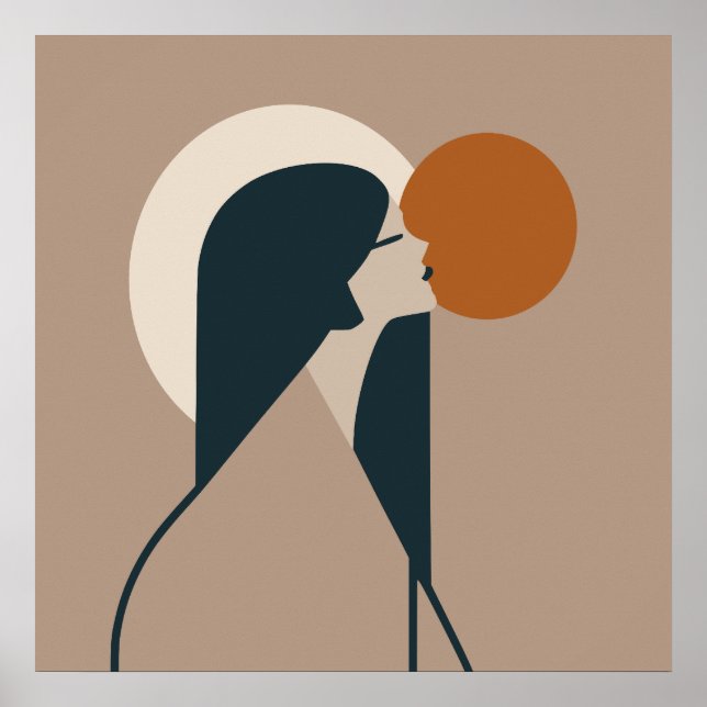 Poster Femme Boho Soleil (Devant)