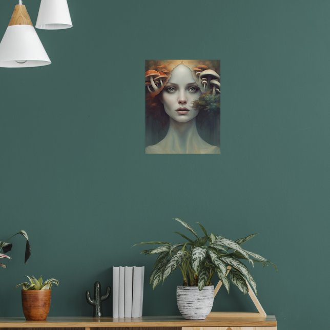 Poster Femme champignon d'automne (Salon 1)