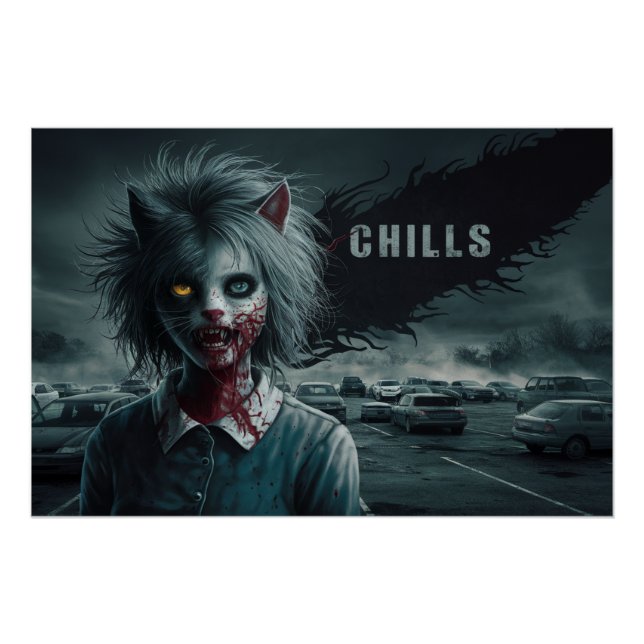 Poster Femme Chat 05 (Devant)