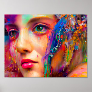 Poster Femme colorée