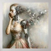 Femme Cyborg Femme Ai Art