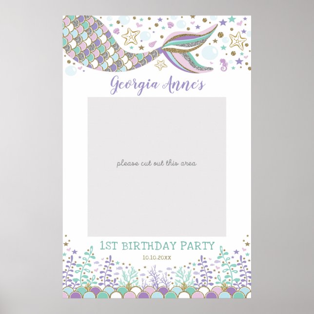 Poster Femme d'anniversaire Selfie Photo Booth Prop Baby  (Devant)