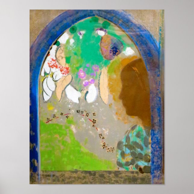 Poster Femme dans la fenêtre, Redon (Devant)