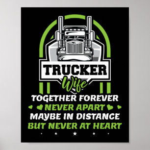 Poster Femme de camionnette ensemble pour toujours conduc