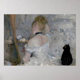 Poster Femme de chat Morisot à la Pop de sa Toilette