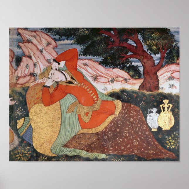 Poster Femme de la Cour de Shah Abbas I, 1585-1627 (Devant)