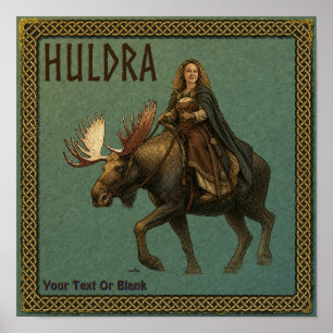 Poster Femme de la forêt Huldra nordique