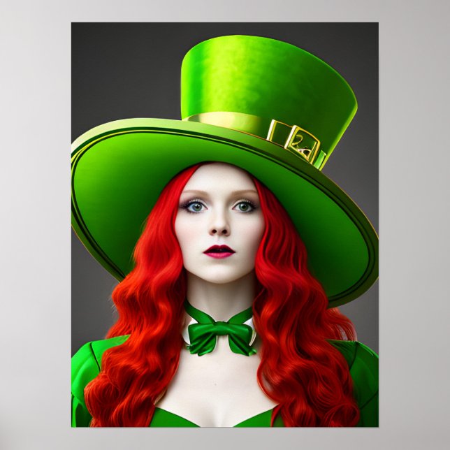 Poster Femme de la Saint-Patricks (Devant)