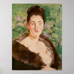 Poster Femme de Manet dans un manteau de fourrure