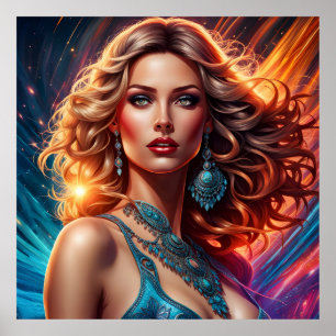 Poster Femme de mode art