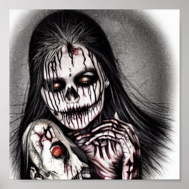 Poster Femme Déplaisante éffrayante (Devant)