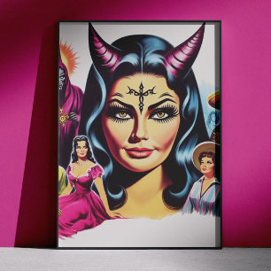Poster Femme Diabolique Vintage