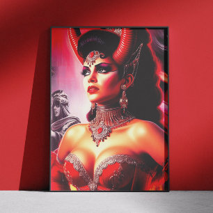 Poster Femme diabolique vintage