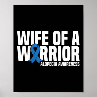 Poster Femme d'un guerrier Bleu Ruban Alopécie Sensibilis