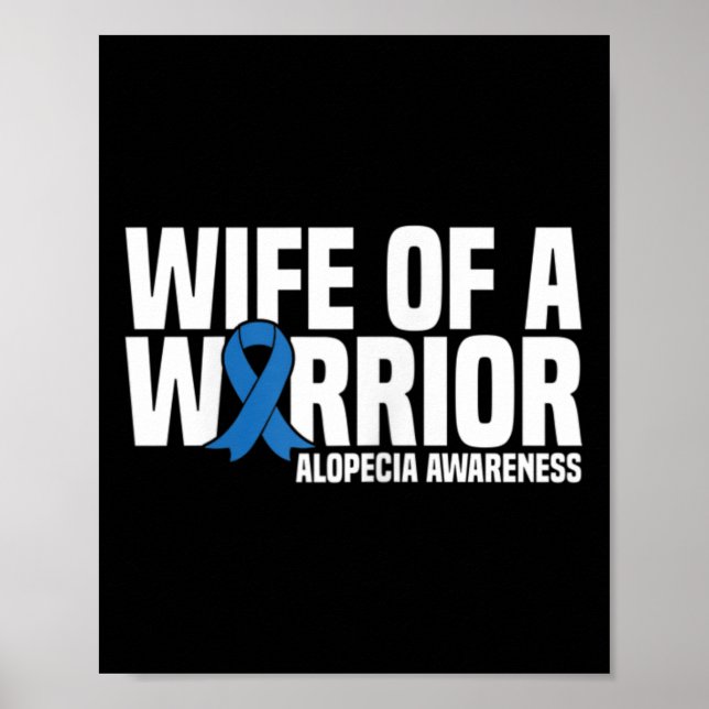 Poster Femme d'un guerrier Bleu Ruban Alopécie Sensibilis (Devant)