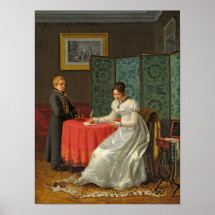 Poster Femme écrivant une lettre