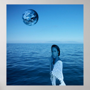 Poster Femme en bleu