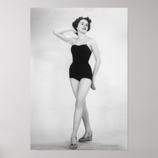 Poster Femme en corse noire (Devant)