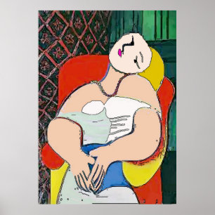 Poster Femme en fauteuil, ajouter le texte