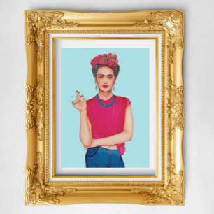 Poster Femme en jeans peinture à l'huile