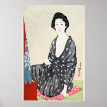 Femme en vêtements d'été par Goyō Hashiguchi (1920