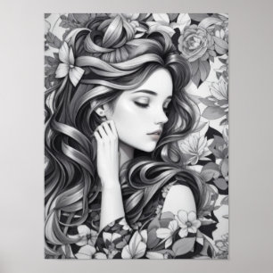 Poster Femme endormie