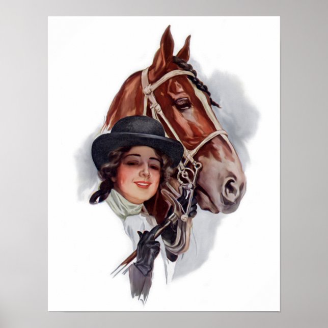 Poster Femme équestre (Devant)